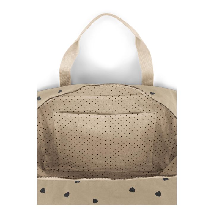 Raphaël Heart Print Baby Changing Bag Sand- Product image n°4