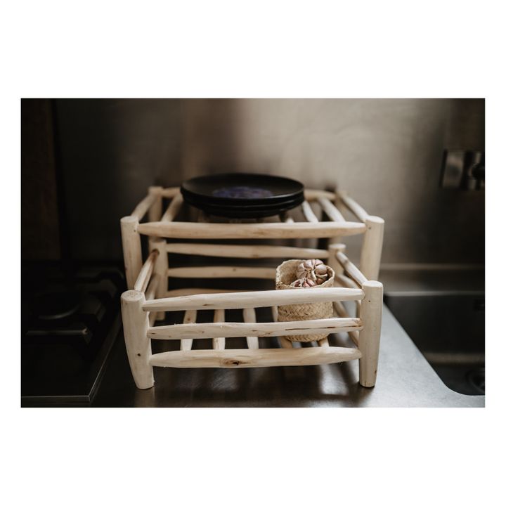 Panier/égouttoir en bois rectangulaire - 40X25 cm- Image produit n°3