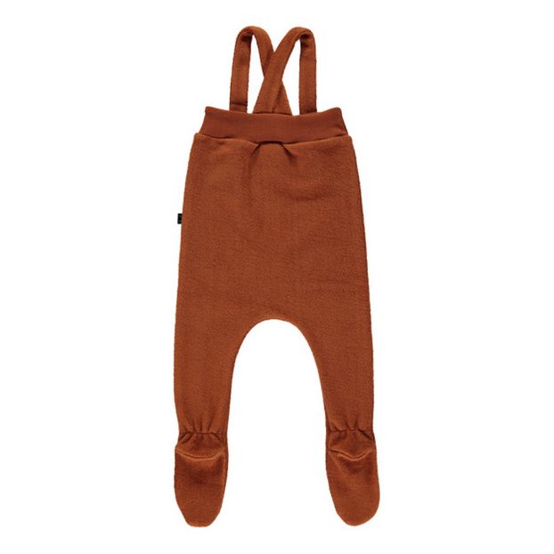 Pantalón con tirantes de felpa de algodón orgánico-product