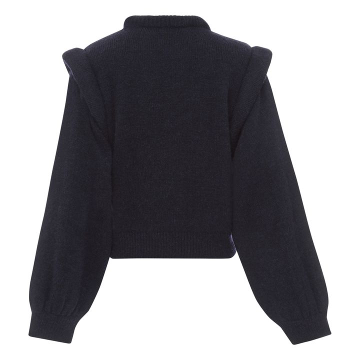 Maglione Blakey con spalline alpaca e merino Blu marino- Immagine del prodotto n°6