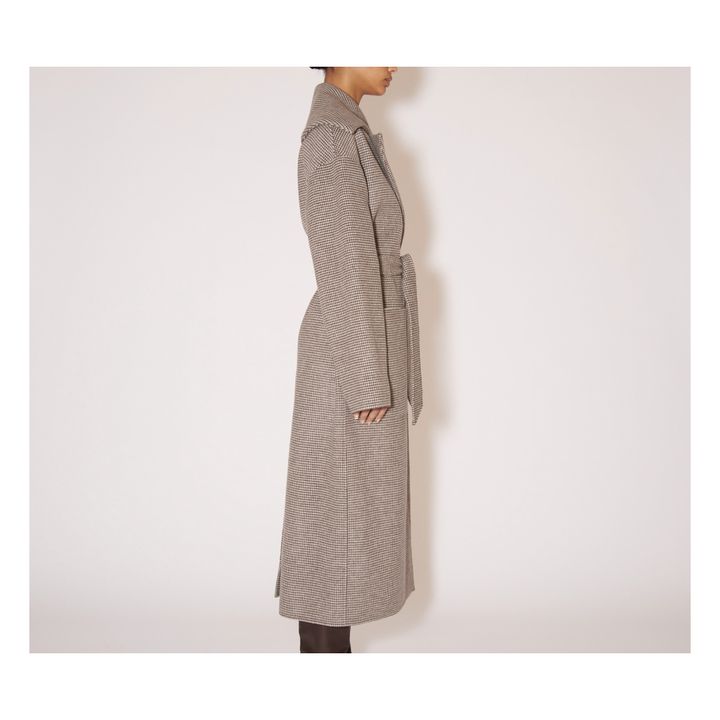 Abrigo de lana y seda Soa Gris- Imagen del producto n°3