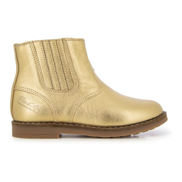 Trip Jod Zip-Up Metallic Leather Boots-product