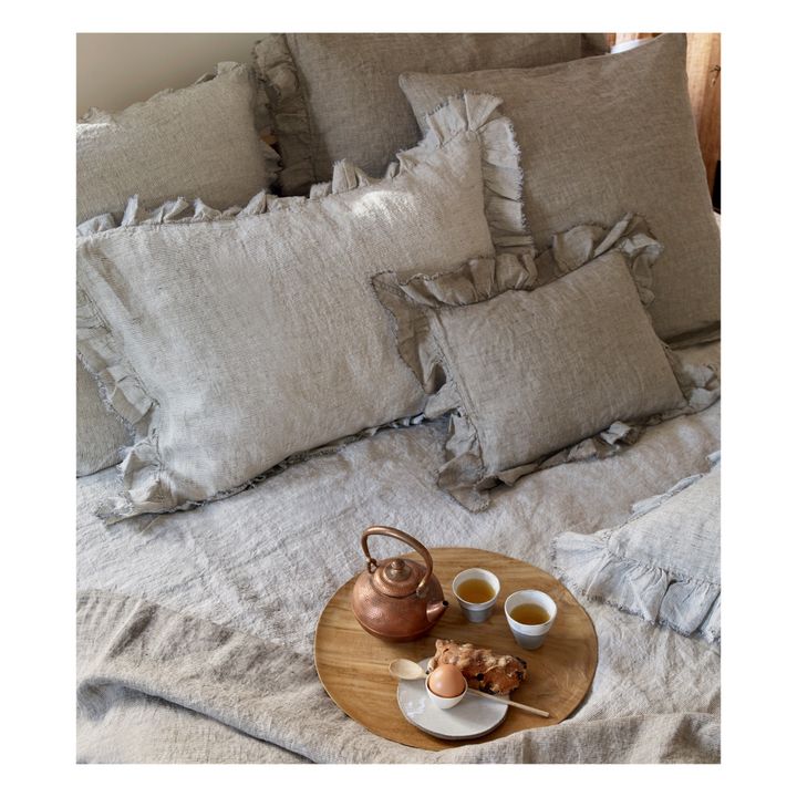 Funda de almohada de lino lavado Boho Nuage- Imagen del producto n°1