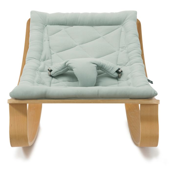Levo Beech Wood Baby Bouncer | Green- Product image n°1