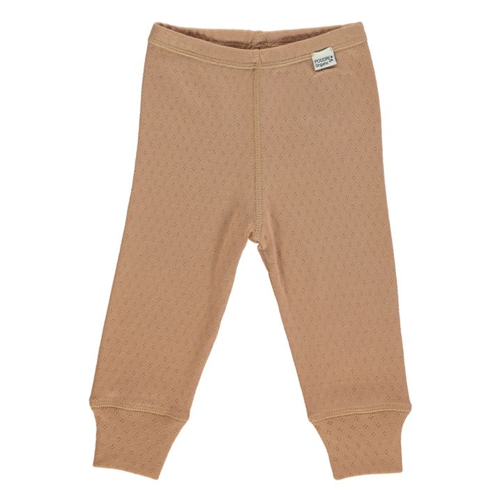 Legging Ajouré Basilic | Camel- Image produit n°0