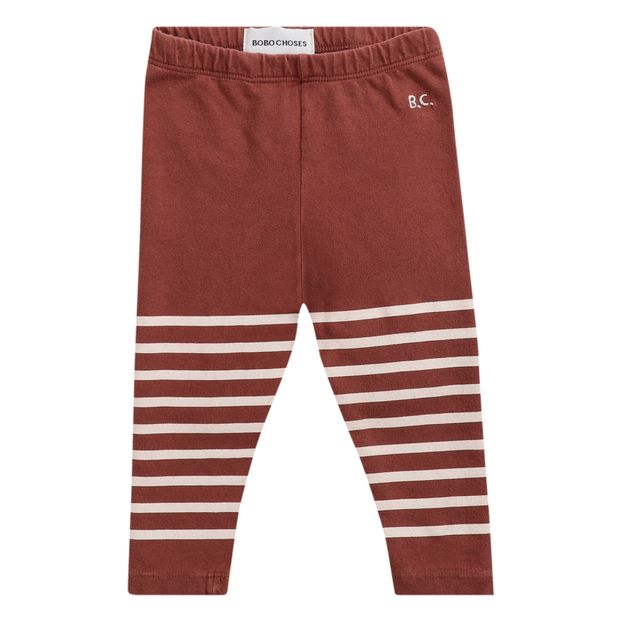 Leggings de algodón orgánico a rayas-product