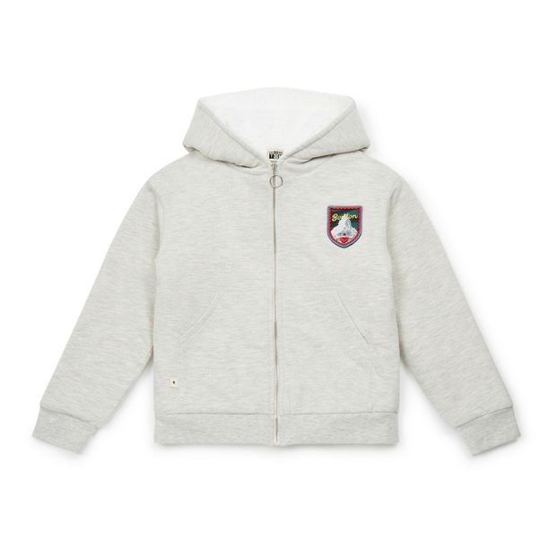 Sherpa-Lined Organic Cotton Zip Hoodie-product