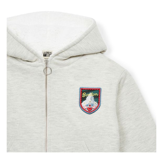 Sherpa-Lined Organic Cotton Zip Hoodie-product
