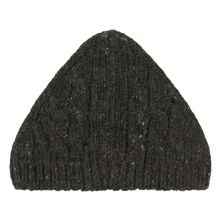 Gorro de lana y alpaca Braids Pony | Gris Antracita- Imagen del producto n°2