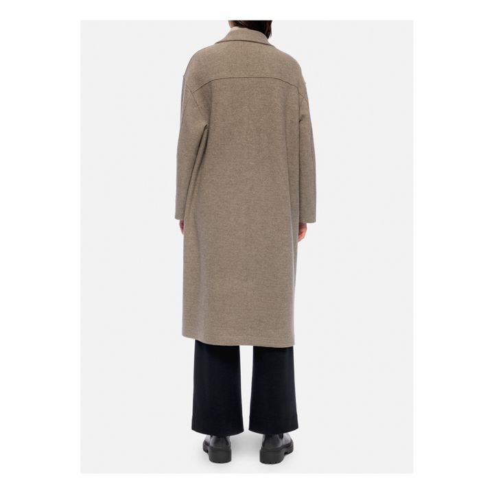 Langer Wollmantel Walkloden Beige meliert- Produktbild Nr. 3