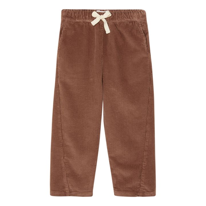 Pantalón jogger recto de pana | Camel- Imagen del producto n°0