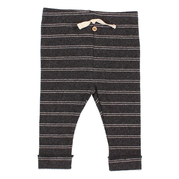 Soft Recycled Cotton Striped Leggings-product