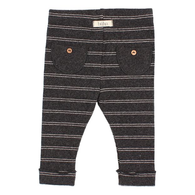 Soft Recycled Cotton Striped Leggings-product
