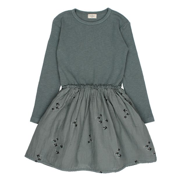 Robe Bi-Matières Coton Bio Oiseaux-product