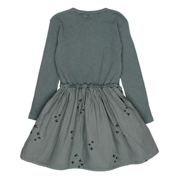 Robe Bi-Matières Coton Bio Oiseaux-product