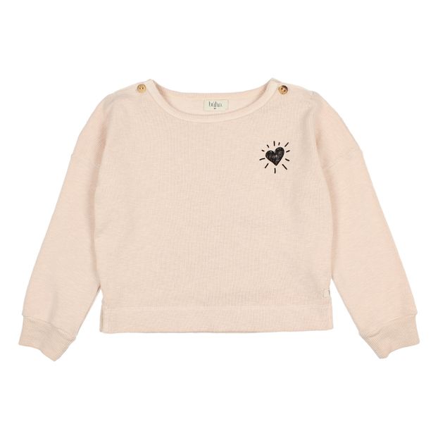 Sudadera de algodón orgánico flameado Corazón-product