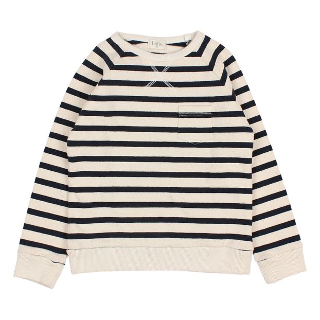 Sudadera de algodón orgánico de rayas-product