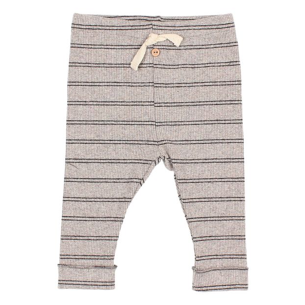 Soft Recycled Cotton Striped Leggings-product