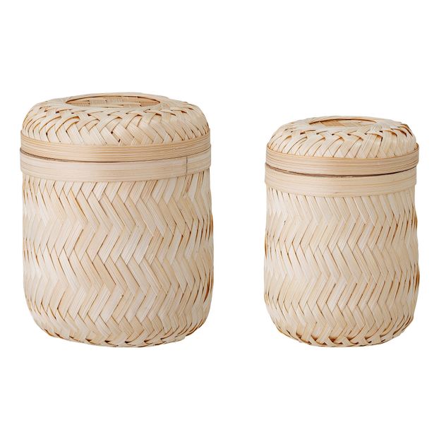 Panières de rangement en bambou - Set de 2-product