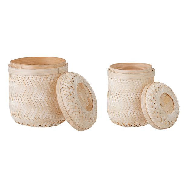 Panières de rangement en bambou - Set de 2-product