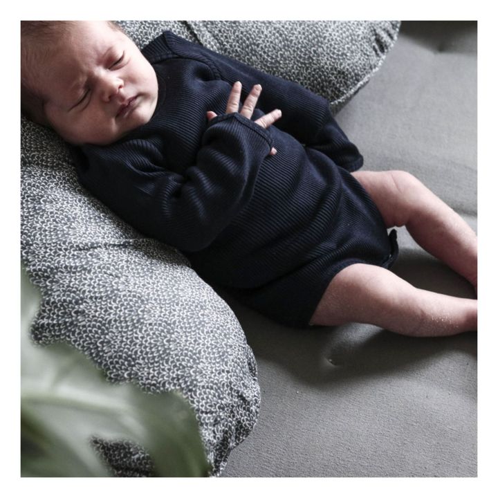 Body Bono Seamless Soie et Coton | Bleu marine- Image produit n°2