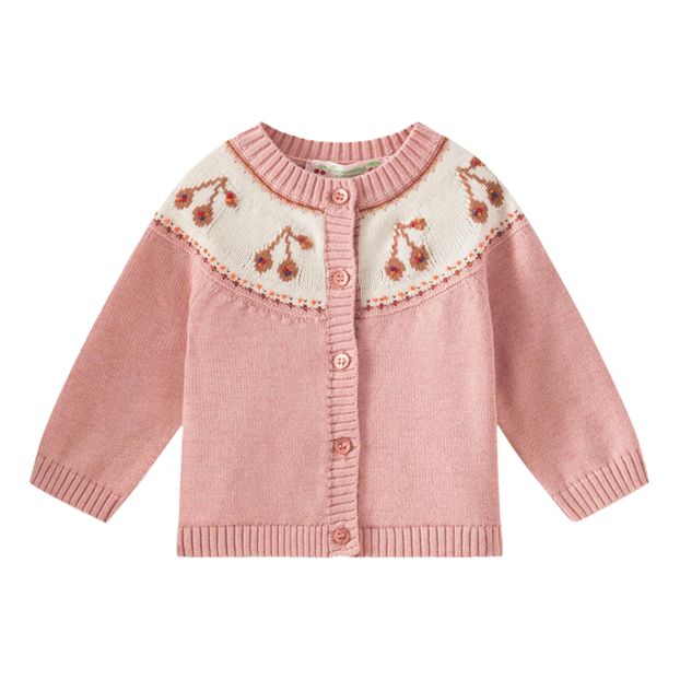 Cardigan Cachemire Jacquard Cerises Tatiana-product