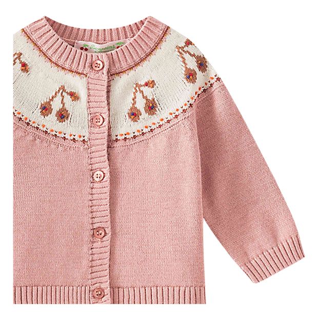 Cardigan Cachemire Jacquard Cerises Tatiana-product