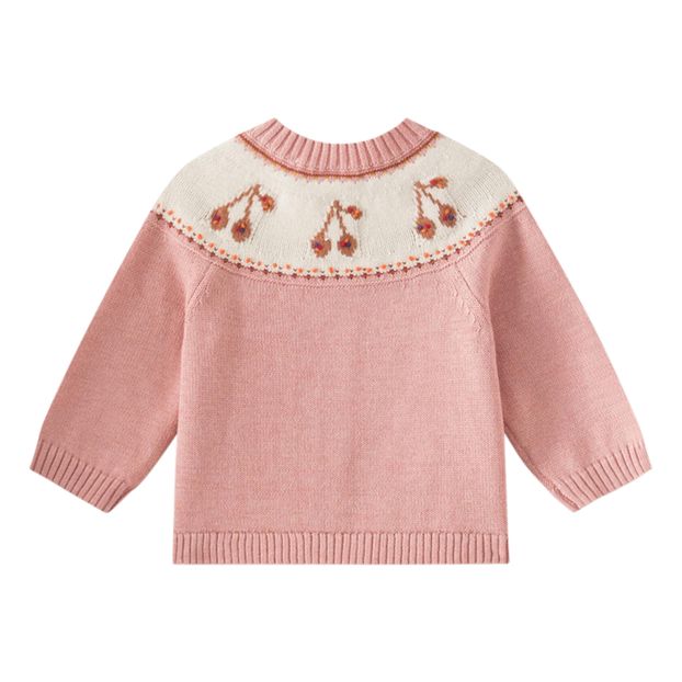 Cardigan Cachemire Jacquard Cerises Tatiana-product