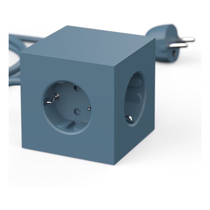 Prolunga, modello: Square 1, con presa USB | Blu- Immagine del prodotto n°6
