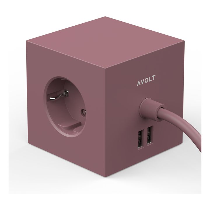 Rallonge Square 1 avec prise USB | Rouille- Image produit n°4