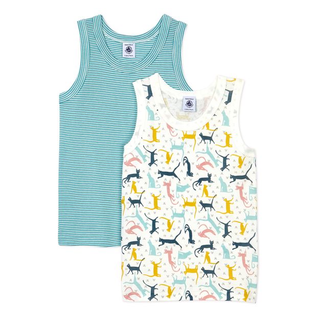 Set of 2 Cat-Print Tank Tops-product