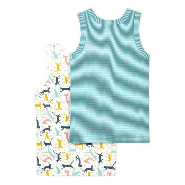 Set of 2 Cat-Print Tank Tops-product