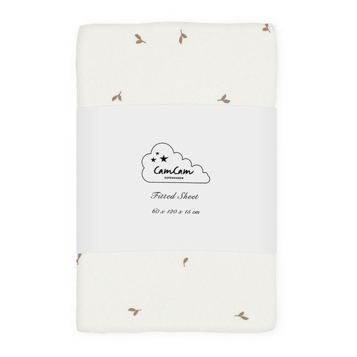 Lenzuolo con angoli, modello: Flowing Leaf, in cotone bio- Immagine del prodotto n°0