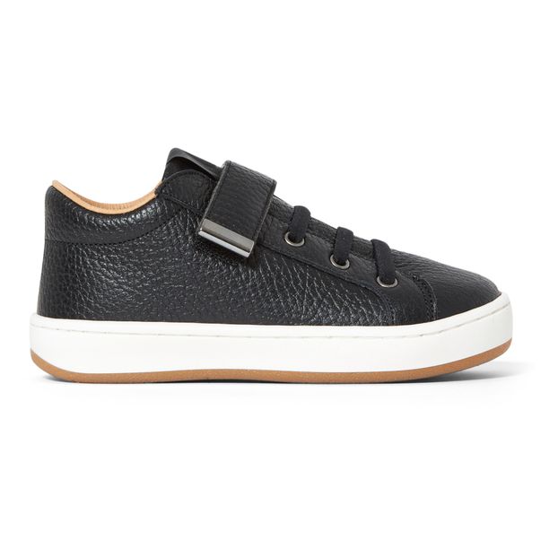 Leder Sneakers mit elastischen Schnüren -product