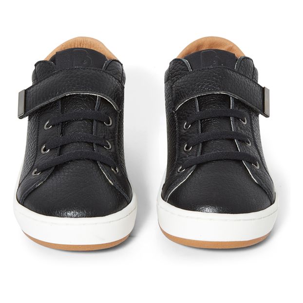 Leder Sneakers mit elastischen Schnüren -product
