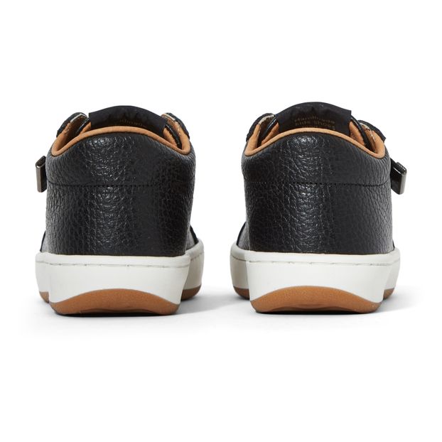Leder Sneakers mit elastischen Schnüren -product