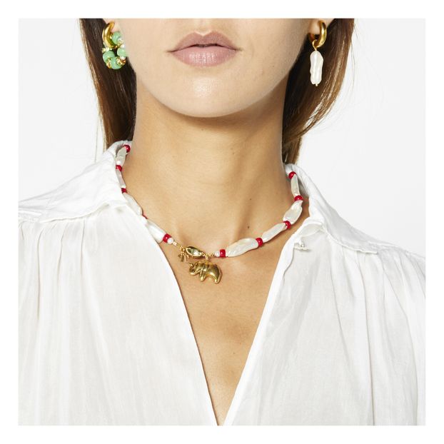 Boucles d'Oreilles Dépareillées Perle et Charms-product
