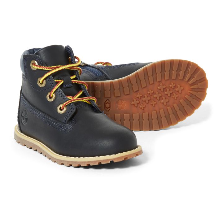 Boots Pokey Pine Zip Bleu marine - Noir- Image produit n°2
