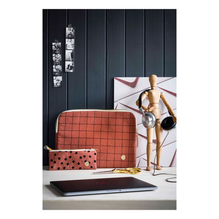Oscar Organic Cotton Laptop Sleeve | Rust- Product image n°2