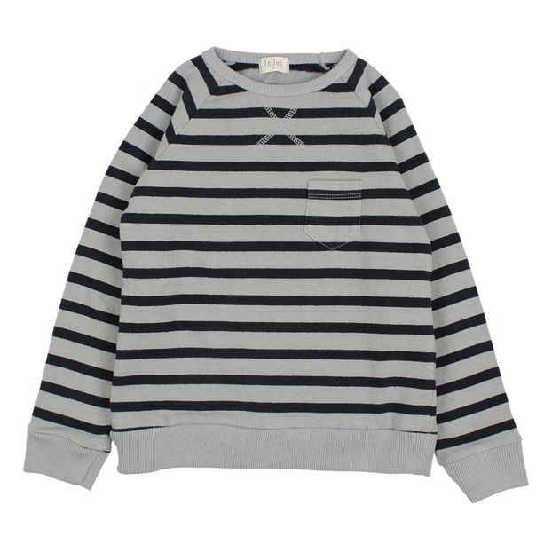 Sudadera de algodón orgánico de rayas-product