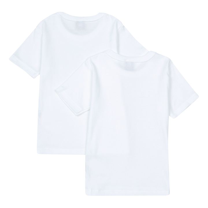Kurzarm-T-Shirt Bio-Baumwolle 2er-Pack | Weiß- Produktbild Nr. 1