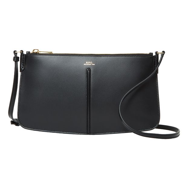 Bolso baguette cubo de cuero liso Betty-product
