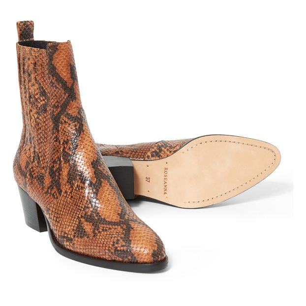Mania Snake Print Leather Boots -product
