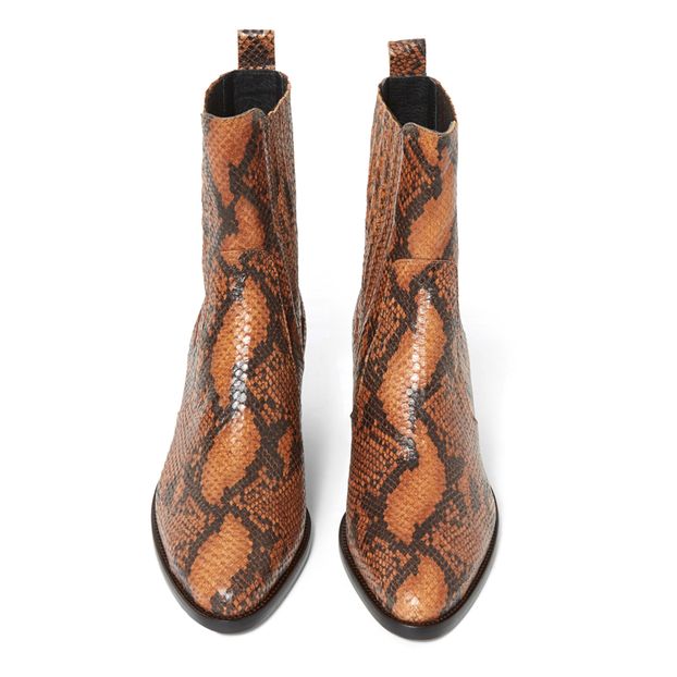 Mania Snake Print Leather Boots -product
