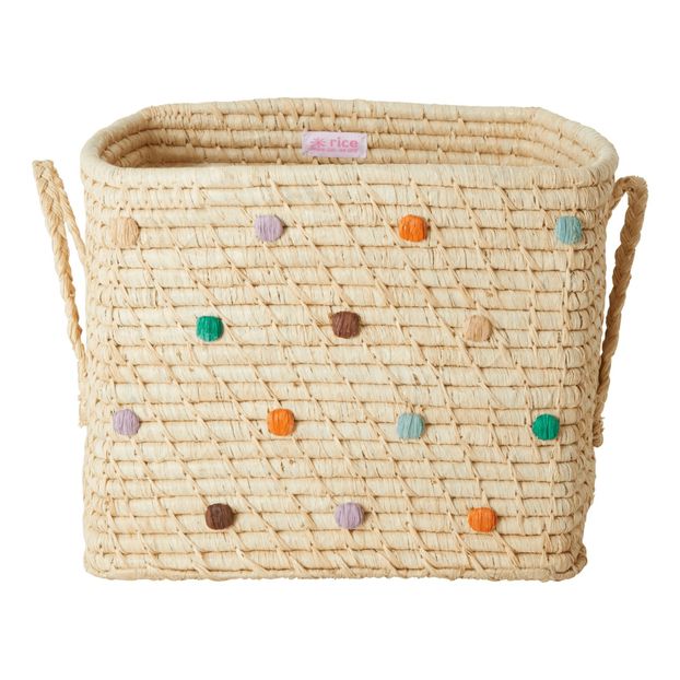 Panier de rangement Dots en raphia-product