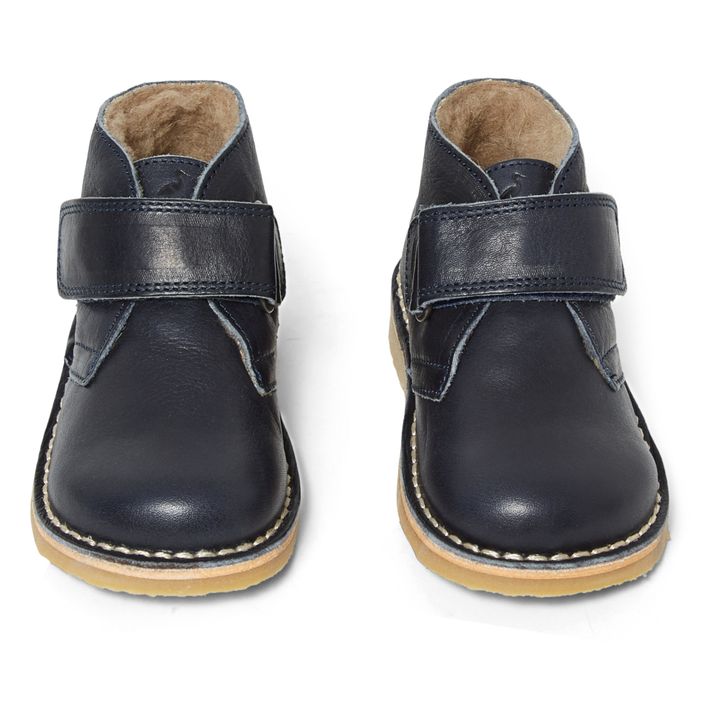 Zapatillas altas forradas con velcro Desert | Azul Marino- Imagen del producto n°3