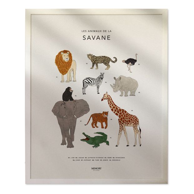 Póster Animales de la sabana-product