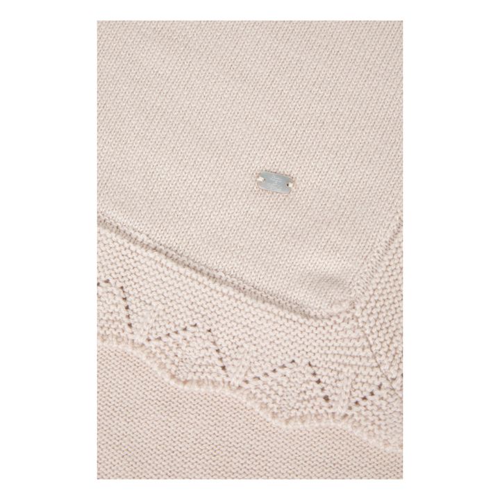 Plaid in lana merino | Beige- Immagine del prodotto n°1
