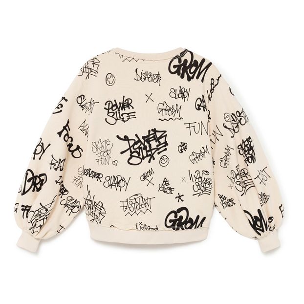Sudadera de algodón orgánico mangas de globo Graffiti-product