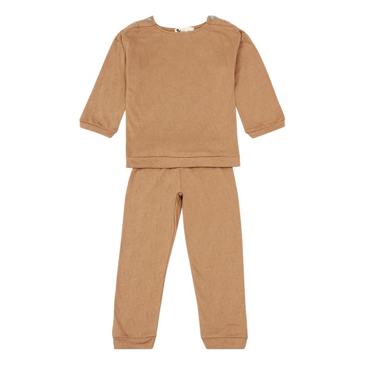 Dandy Organic Cotton Pyjamas | Brown- Product image n°0